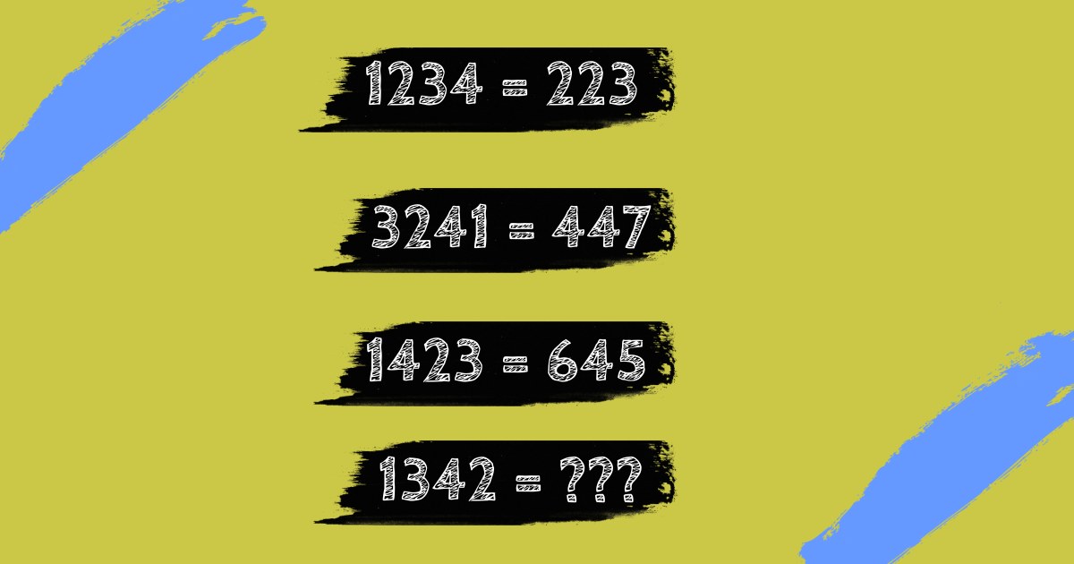 MATH PUZZLE WITH ANSWER